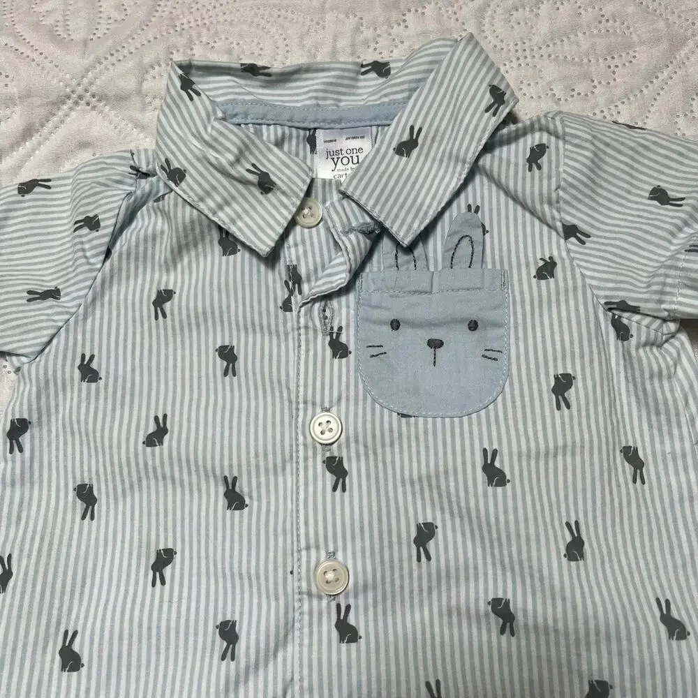 Carter’s Blue Bunny Easter Outfit Size 6m